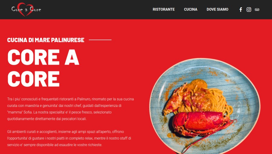 Homepage di Core a Core Palinuro